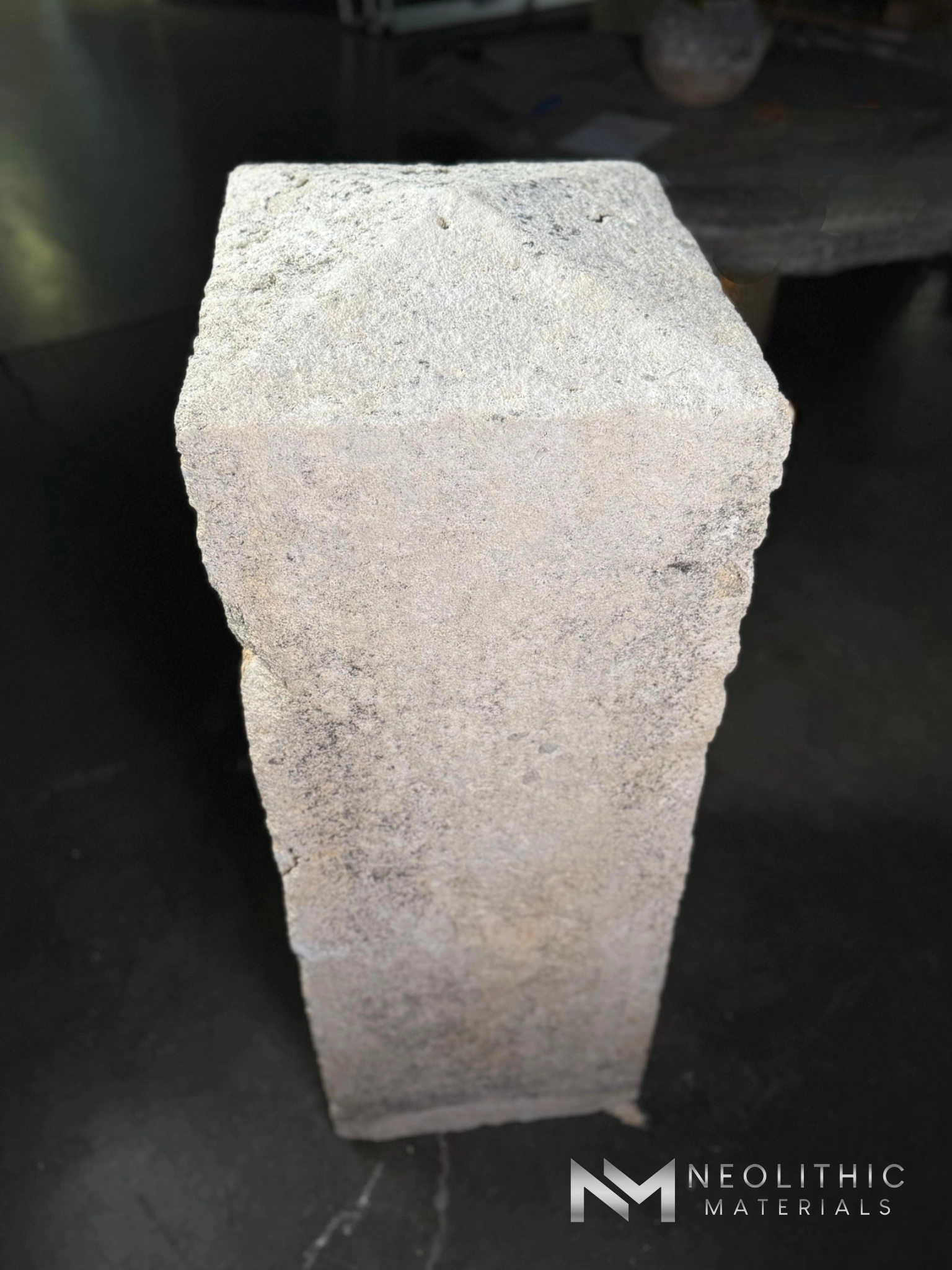 French Antique Limestone Pillars - Image 5